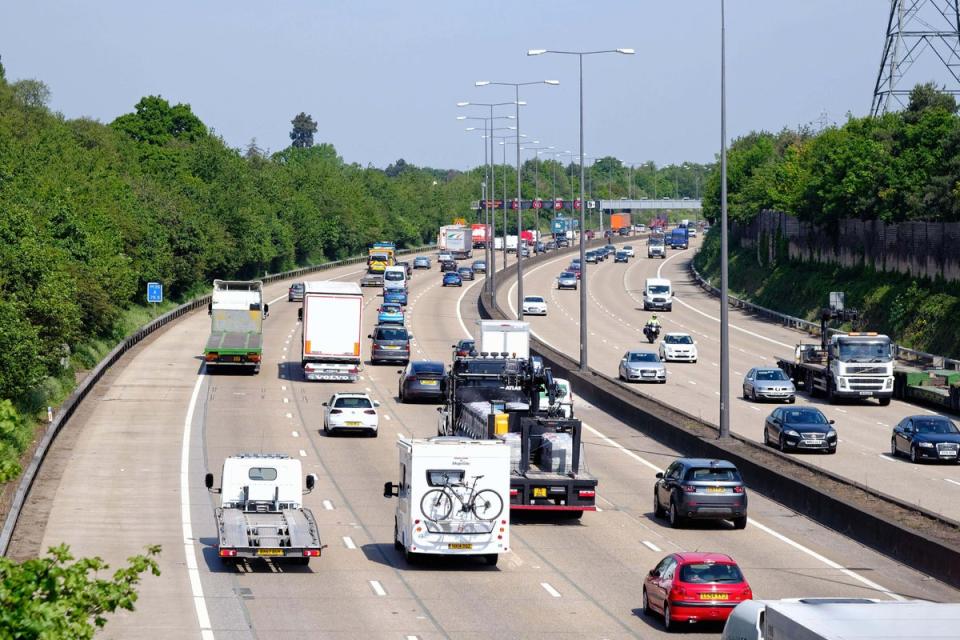 Drivers are being warned of long delays during the first planned daytime closure of a stretch of the UK’s busiest motorway (PA)