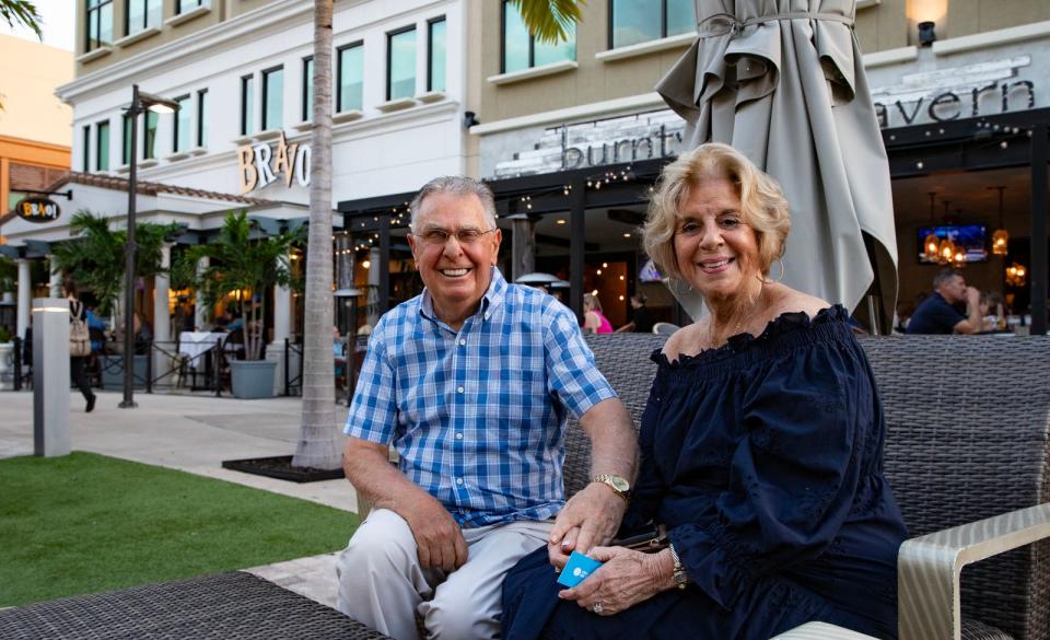 Mercato patrons Joan and Vincent Costa enjoy the atmosphere during their visit Saturday evening, January 27, 2024.