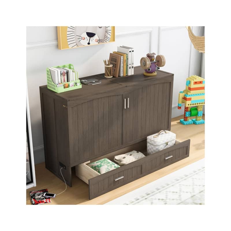 Merax Queen Cube Cabinet Murphy Bed