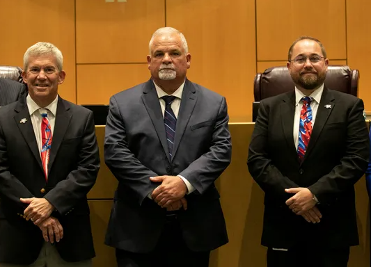 Cape Coral City Council members Tom Hayden, Dan Sheppard and Robert Welch took office in November 2020 after election fictories.