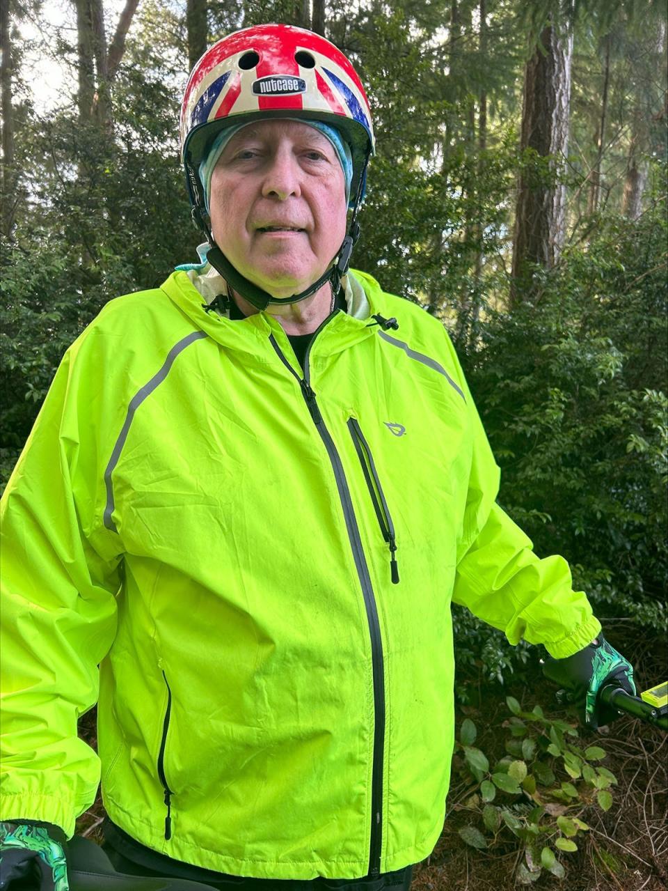 Randy McKiernan, with his bicycle that he rides regularly through Silverdale and occasionally on the Discovery Trail near Port Angeles. McKiernan, a Bremerton native and longtime sportsman now in his 70s, stays busy after depression limited him for a period of his life.