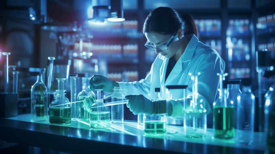 A technician in a laboratory setting conducting experiments to identify the effects of a new drug.