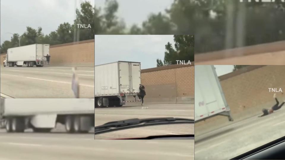 Video: California Man Jumps Off Semi-Truck On Freeway