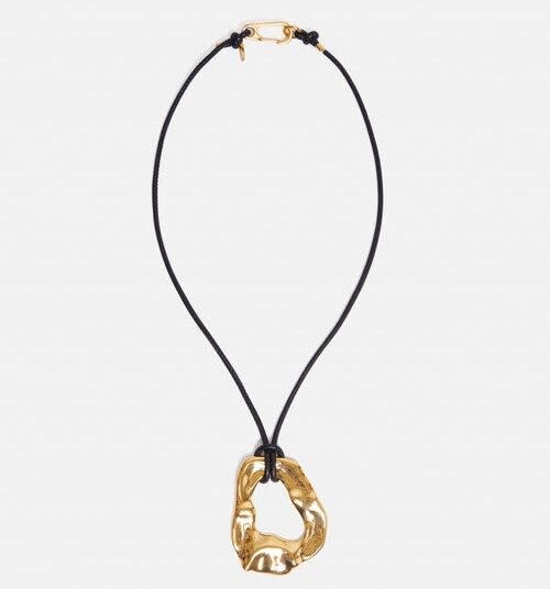 Molten Loop Leather Necklace, currently £76 down from £95, Jigsaw