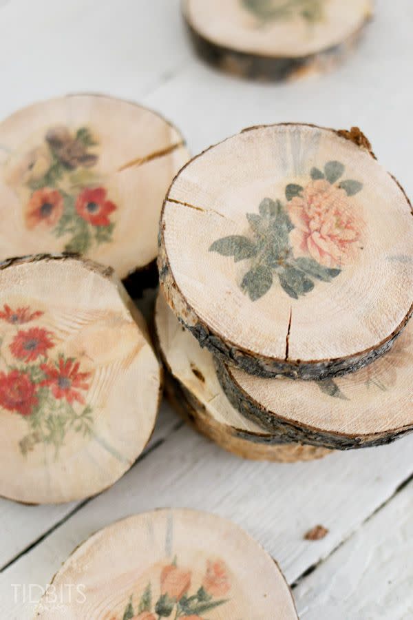 Botanical Wood Slices