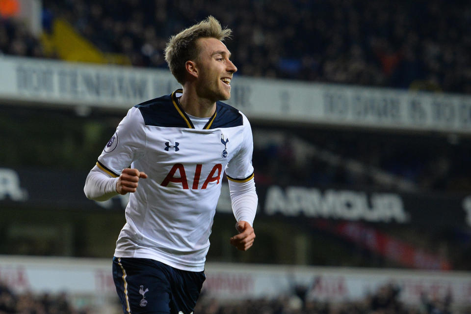 Christian Eriksen (Photo credit should read GLYN KIRK/AFP/Getty Images)