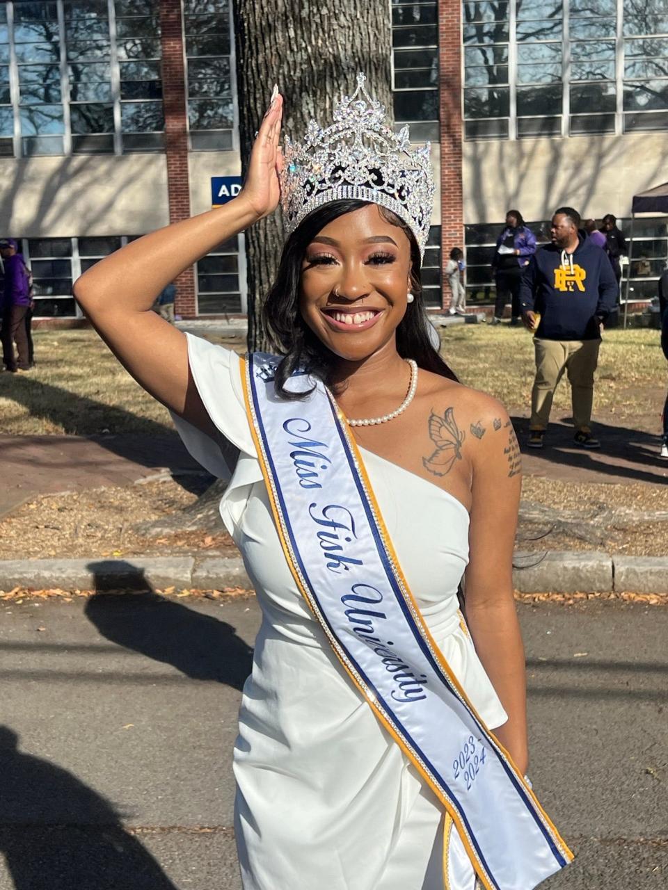 Aaliyah Tyon Riddle, Miss Fisk University, is a graduate of Austin East Magnet High School in Knoxville. She'll be at Friday's benefit concert at the Historic Grove Theatre/High Places Community Church in Grove Center