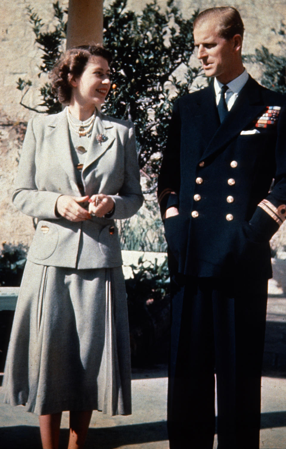 Queen Elizabeth with Prince Philip in Malta