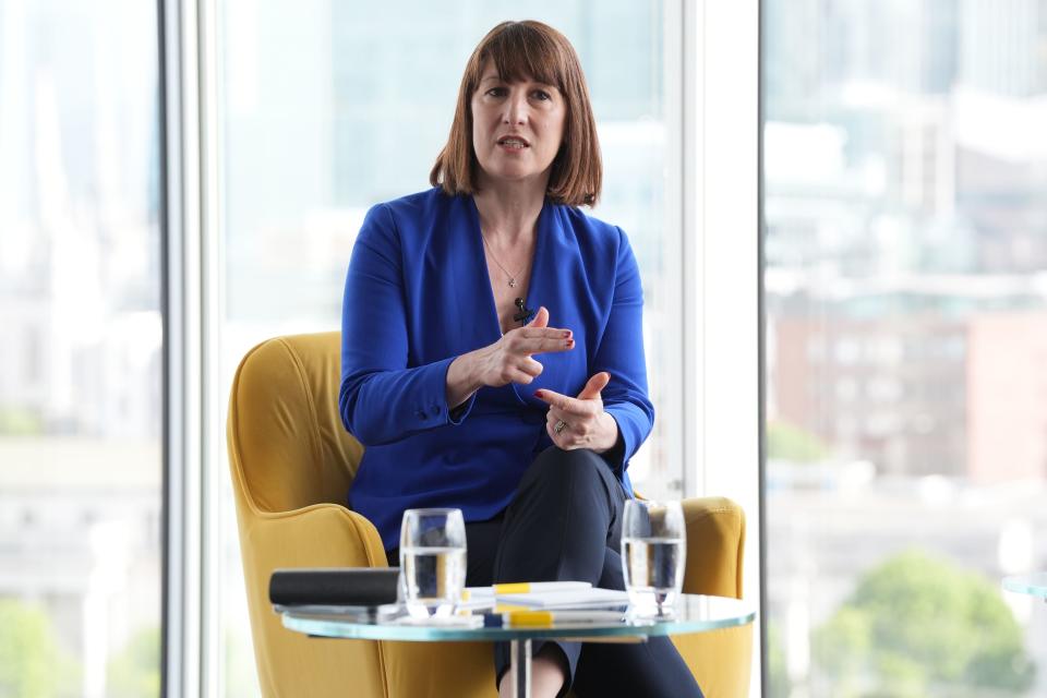 Shadow chancellor Rachel Reeves speaking to the media at a press conference in London on the General Election campaign (PA Wire)