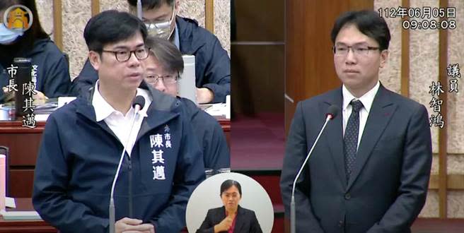 高市議員林智鴻今在總質詢關注性平議題。（柯宗緯翻攝）