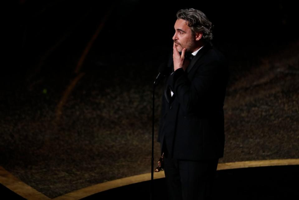 Phoenix got emotional during his impassioned speech (REUTERS)