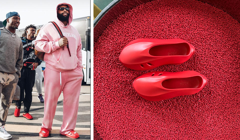 FCTRY LAb, Red Knight RNR sneaker, Trent Williams, 49ers, red shoe, red sneaker, collaboration