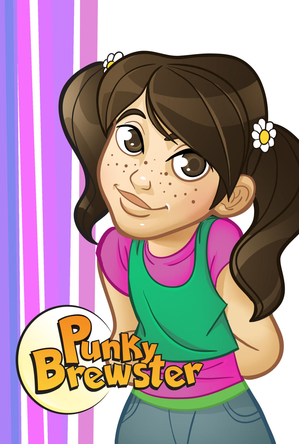 This comic book image released by Lion Forge Comics shows an animated version of Punky Brewster from the popular TV series of the same name. NBCUniversal is partnering with Lion Forge Comics to develop licensed comic books based on popular TV shows from the 1980s and 90s. In addition to "Punky Brewster," Lion Forge will will write, develop and publish digital comics based on "Airwolf," "Knight Rider," "Miami Vice," and "Saved By The Bell." (AP Photo/Lion Forge Comics)