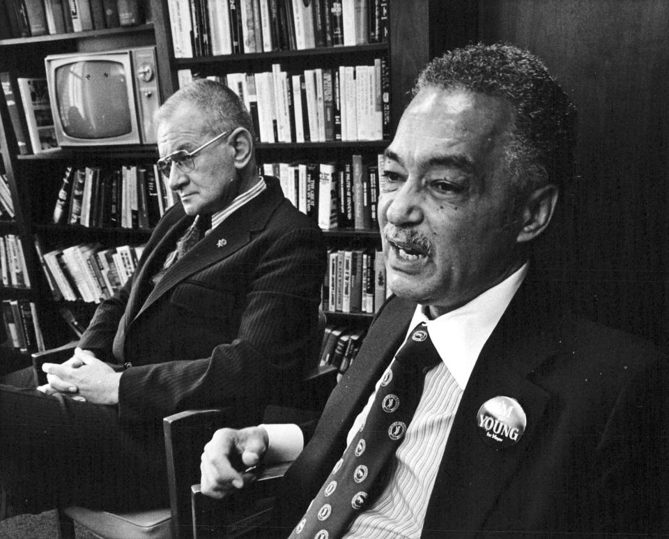 State Sen. Coleman Young and Police Commissioner John Nichols emerged from a heated primary in September 1973 to compete in the general election to be Detroit's mayor.