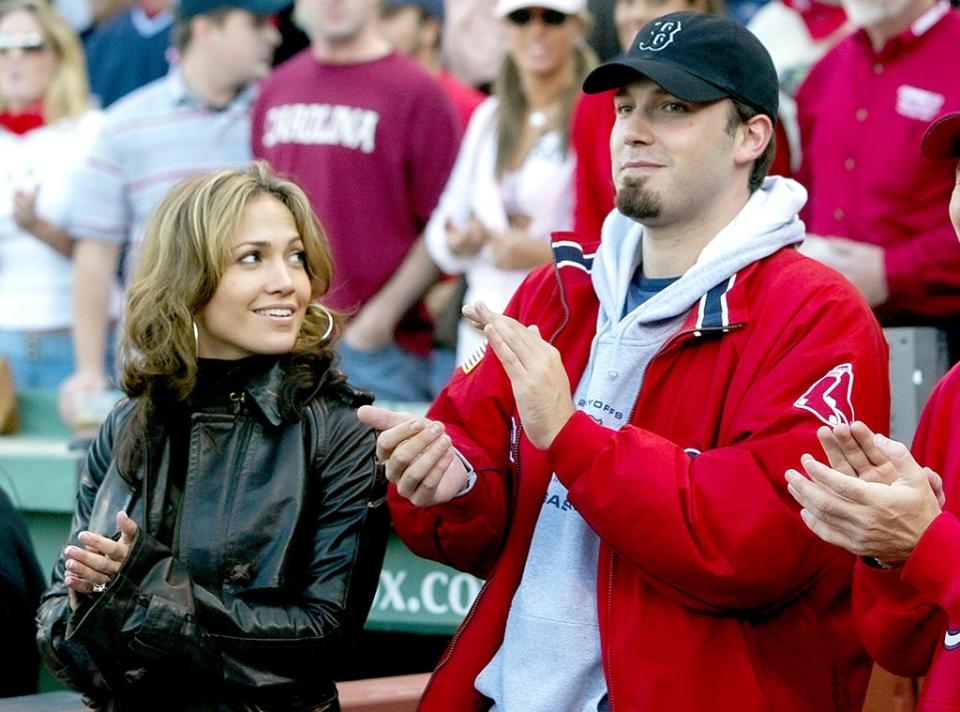 Ben Affleck, Jennifer Lopez, 2003 Red Sox vs Yankees