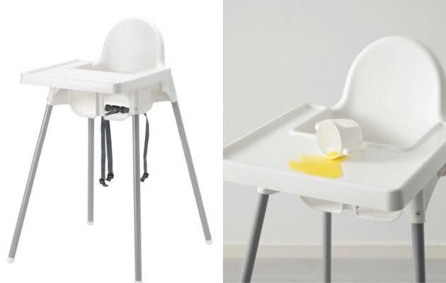 This IKEA highchair will make your life so much easier when it comes to cleaning up after your toddler. Source: IKEA