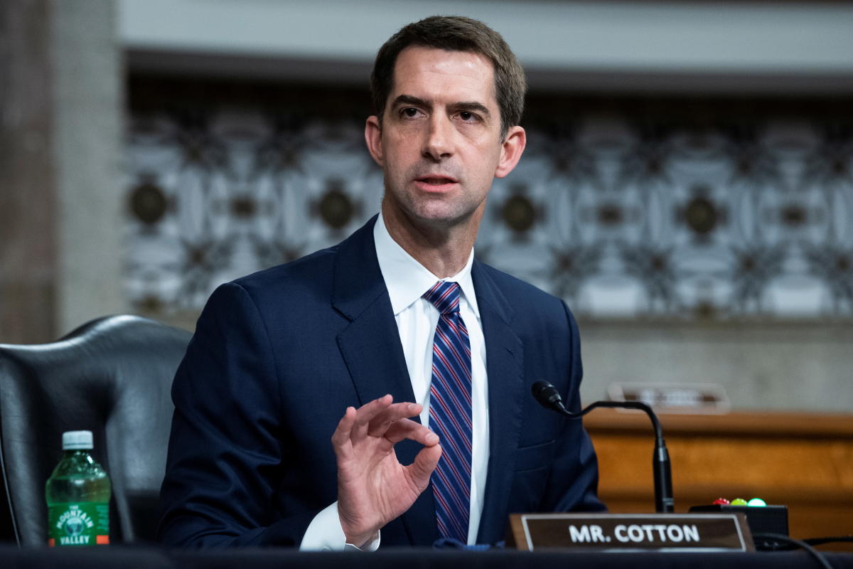 Cotton urges citizens to forcibly confront pro-Palestinian protesters