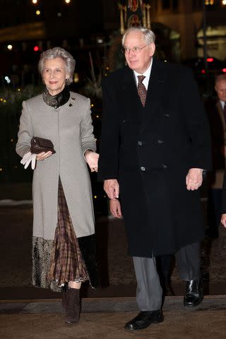<p>CHRIS JACKSON/POOL/AFP via Getty</p> Birgitte, Duchess of Gloucester and Britain's Prince Richard, Duke of Gloucester arrive for the "Together At Christmas" Carol Service" at Westminster Abbey in London on December 8, 2023.