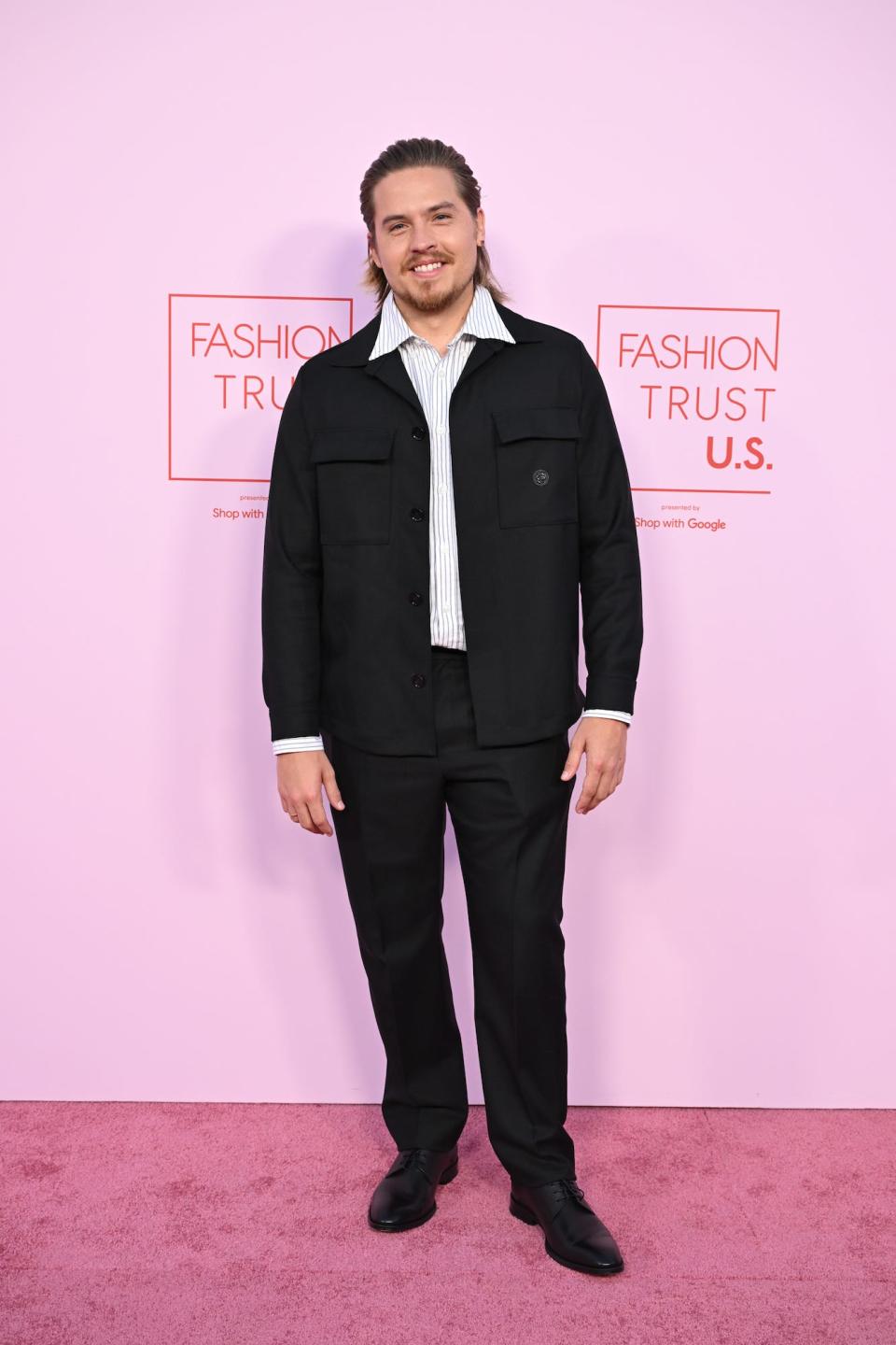 Dylan Sprouse attends the 2024 Fashion Trust Us Awards.
