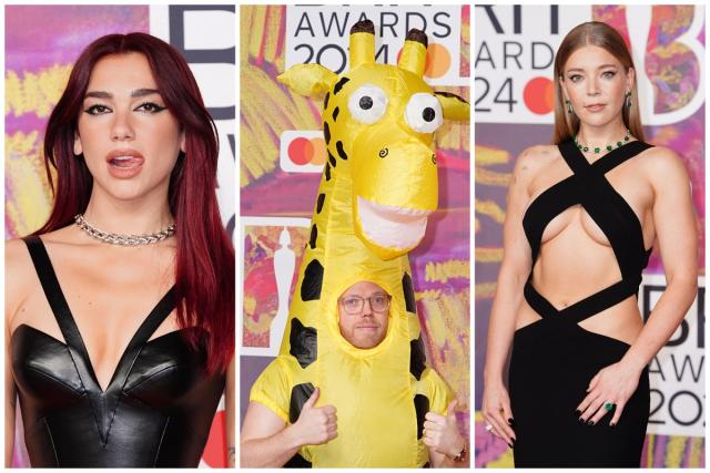 BRIT Awards 2024: Dua Lipa brings the glam to red carpet while Rob