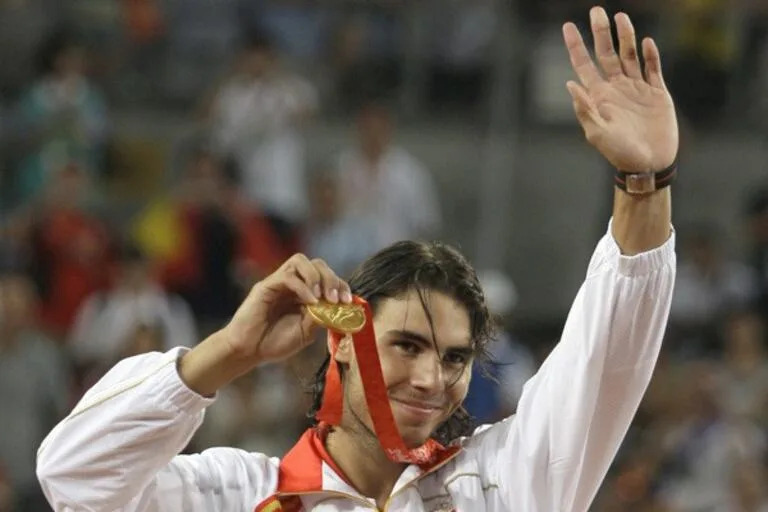 Nadal, ganador del oro olímpico en singles en Pekín 2008