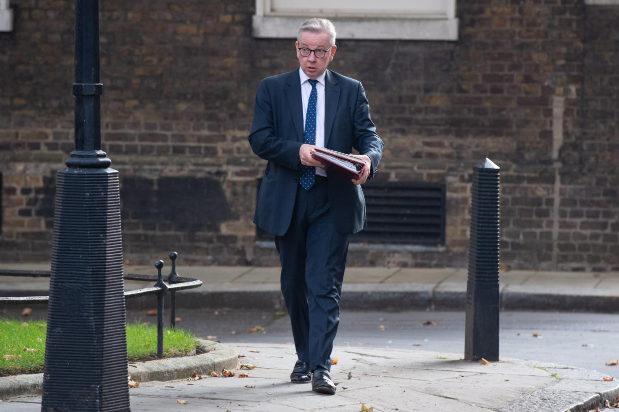 Chancellor of the Duchy of Lancaster Michael Gove in Downing Street, London, ahead of a Cabinet meeting at the Foreign and Commonwealth Office. Picture date: Tuesday September 15, 2020. Photo credit should read: Matt Crossick/Empics