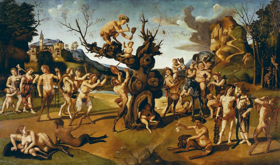 The Discovery of Honey by Bacchus by Piero di Cosimo, circa 1499