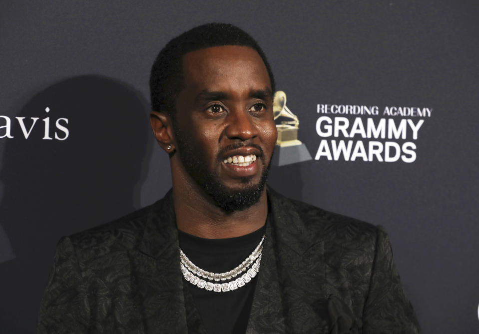 Sean Combs arrives at the Pre-Grammy Gala And Salute To Industry Icons at the Beverly Hilton Hotel on Saturday, Jan. 25, 2020, in Beverly Hills, Calif. (Photo by Mark Von Holden/Invision/AP)