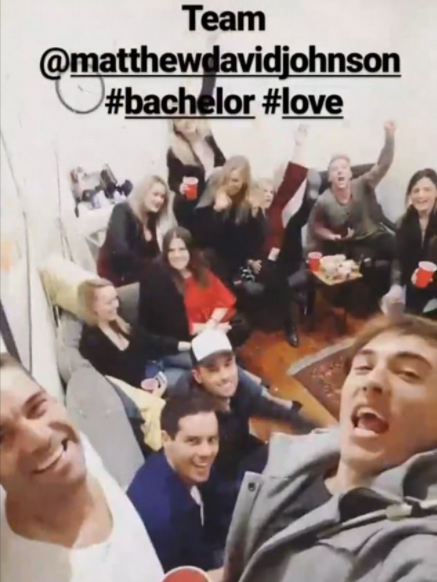 The boys from Matty's season of The Bachelorette have shown their support. Source: Instagram