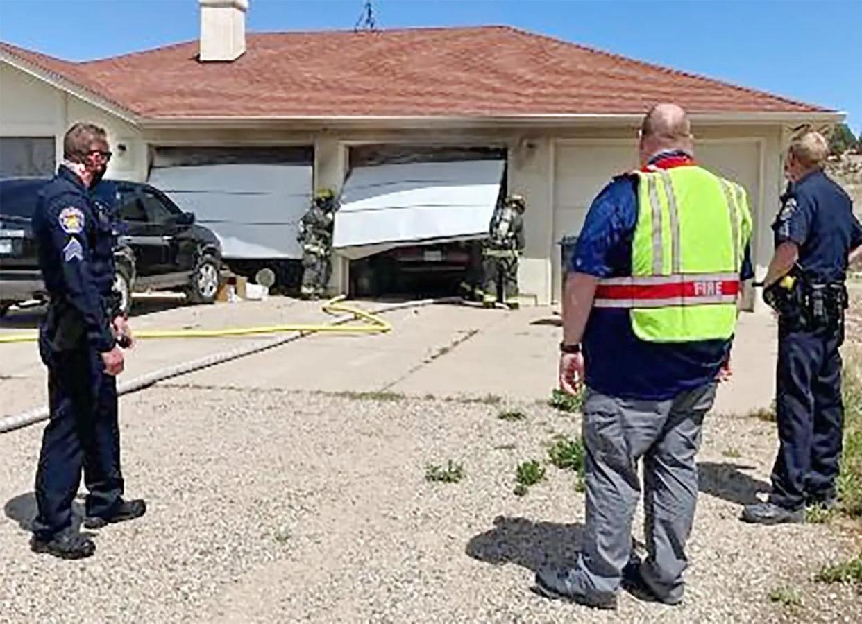 Pueblo County Sheriff deputies and Pueblo West firefighters responded to the scene of an explosion and house fire on May 5, 2020.