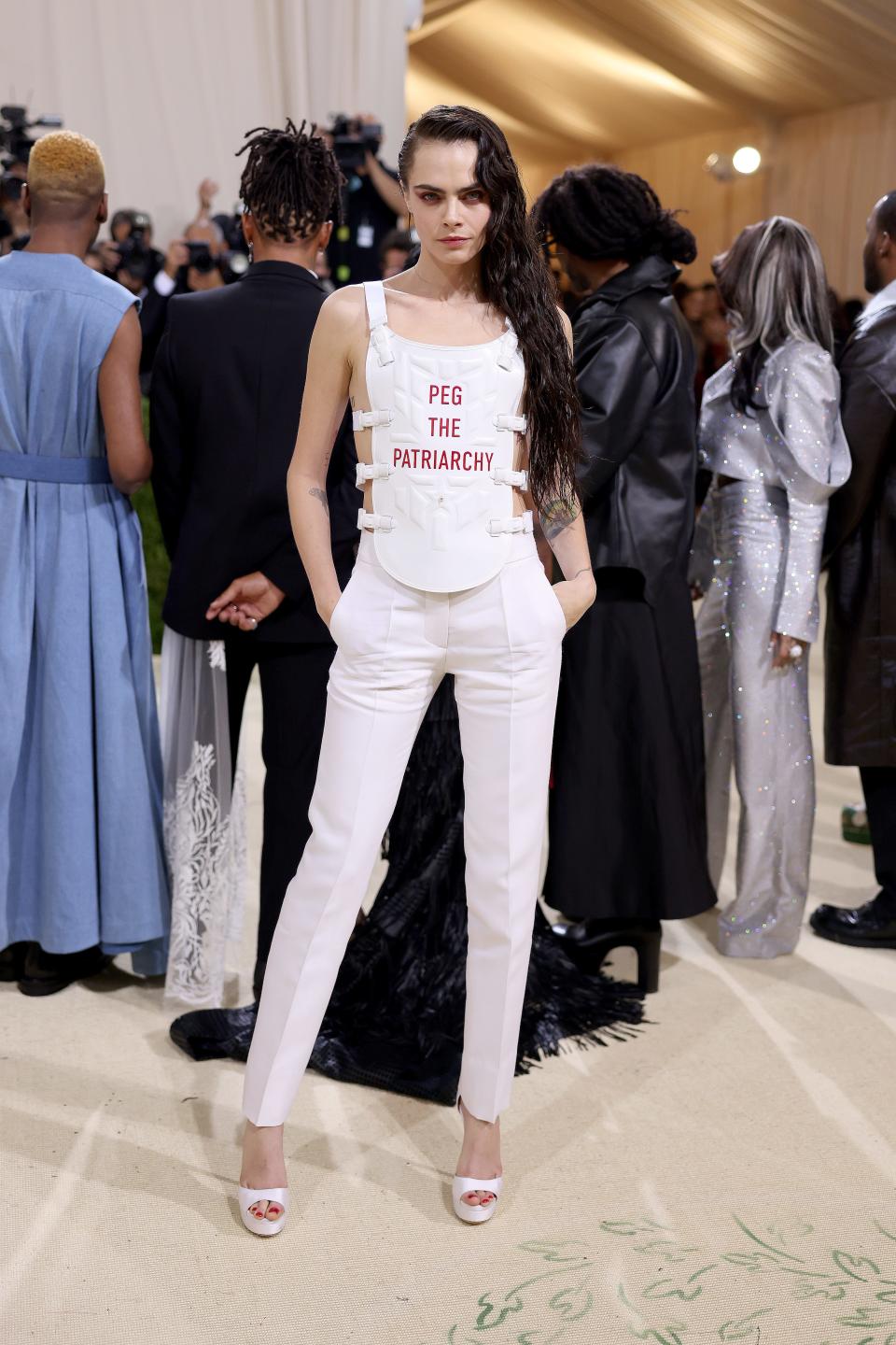 Cara Delevingne at the 2021 Met Gala.