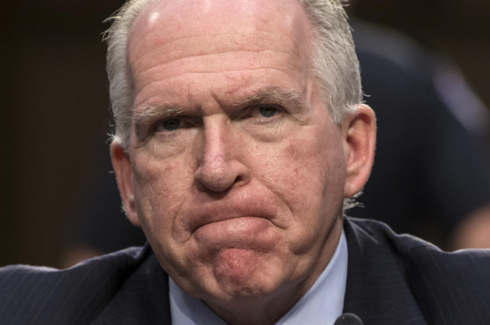 Then-CIA Director John Brennan testifies before the Senate Intelligence Committee in June 2016. (AP)