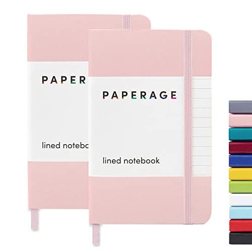 4) PAPERAGE Lined Pocket Journal Notebook