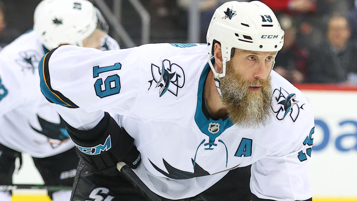 Joe Thornton is being cautious after the San Jose Sharks cancelled a series of home games amid fears of the coronavirus. (Rich Graessle/Icon Sportswire via Getty Images)