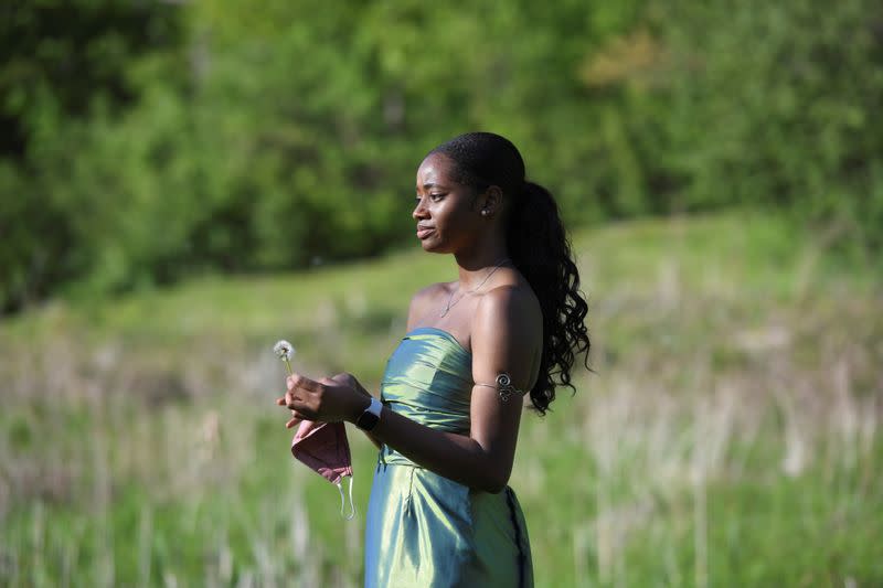 Boston area teens dress up for their prom photos, without the prom to go to amid the coronavirus disease (COVID-19) outbreak in Massachusetts