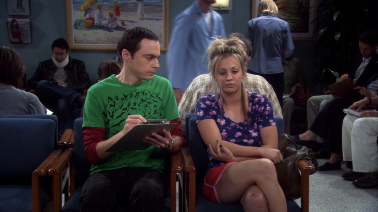  Sheldon and Penny in The Big Bang Theory Season 3. 