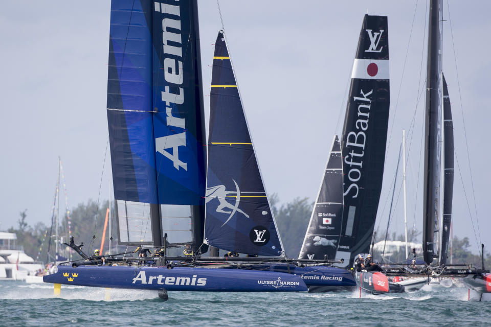 Artemis Racing training in Bermuda on their AC45