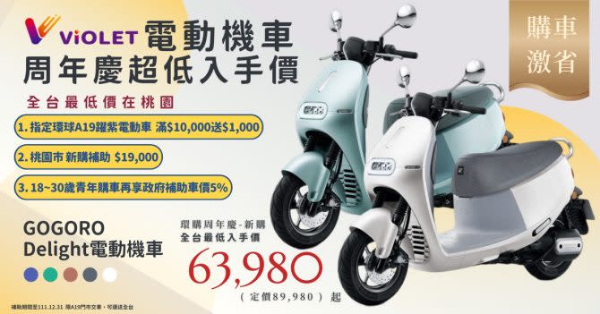 【Gogoro Delight白牌電機】定價 89,980元，超值入手價63,980元 就可帶回家。(圖/躍紫Violet提供)