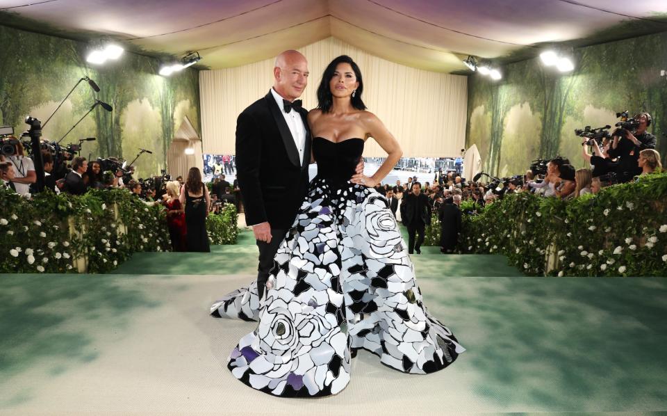 Lauren Sanchez and Jeff Bezos hit the red carpet at the Met Gala