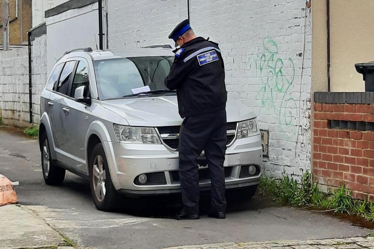 Traffic wardens gave parking tickets to 16 cars in Swindon <i>(Image: Wiltshire Police)</i>