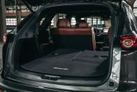 <p>But with 135 cubic feet of passenger space and up to 71 cubic feet of cargo room, the CX-9 may be considered small only by those who won’t be satisfied until they have far too much.</p>