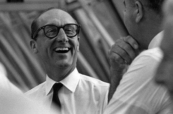 George Mueller, NASA associate administrator for manned space flight, as seen at the Apollo 11 launch on July 16, 1969. Mueller died on Monday, Oct. 12, 2015 at age 97.