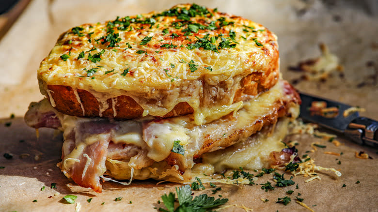 Croque Monsieur with herbs