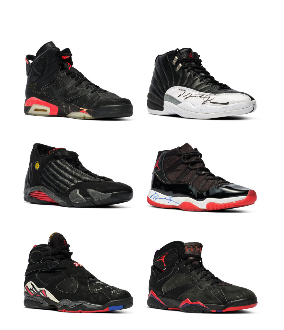 Michael Jordan Game-Worn Championship Sneaker Collection