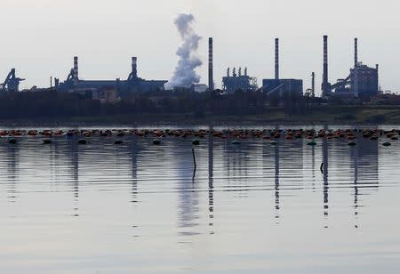 The ILVA steel plant is seen in Taranto, southern Italy April 27, 2018. Picture taken April 27, 2018. REUTERS/Tony Gentile