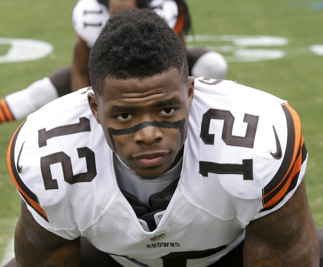 Josh Gordon’s return signaled pandemonium and generated much discussion among fantasy footballers. But is he worth a roster spot? (AP Photo/Bob Leverone, File)