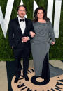 Melissa McCarthy and Ben Falcone arrives at the 2013 Vanity Fair Oscar Party hosted by Graydon Carter at Sunset Tower on February 24, 2013 in West Hollywood, California.