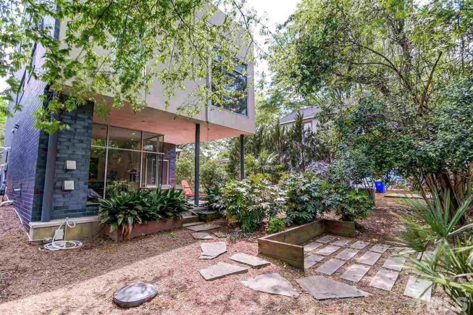 This home at 414 Yates Motor Company Alley in downtown Chapel Hill off of West Franklin Street was designed by Szostak Design.