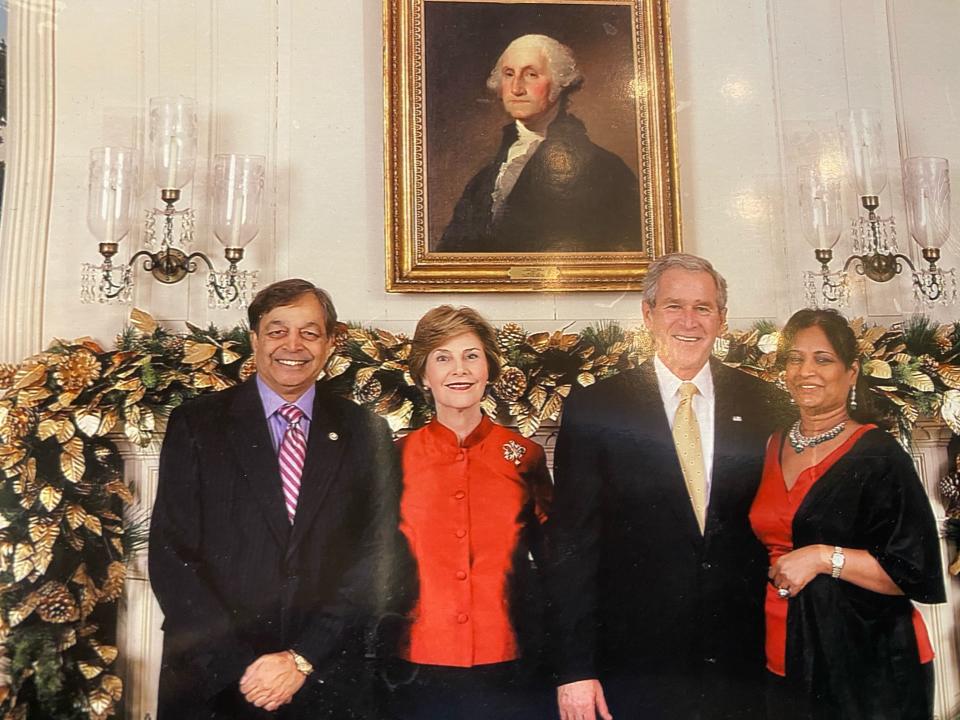 Sampat Shivangi with George W Bush