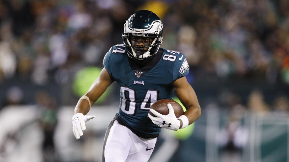 Philadelphia Eagles wide receiver Greg Ward Jr. has made a nice transition from college QB. (AP Photo/Matt Rourke)